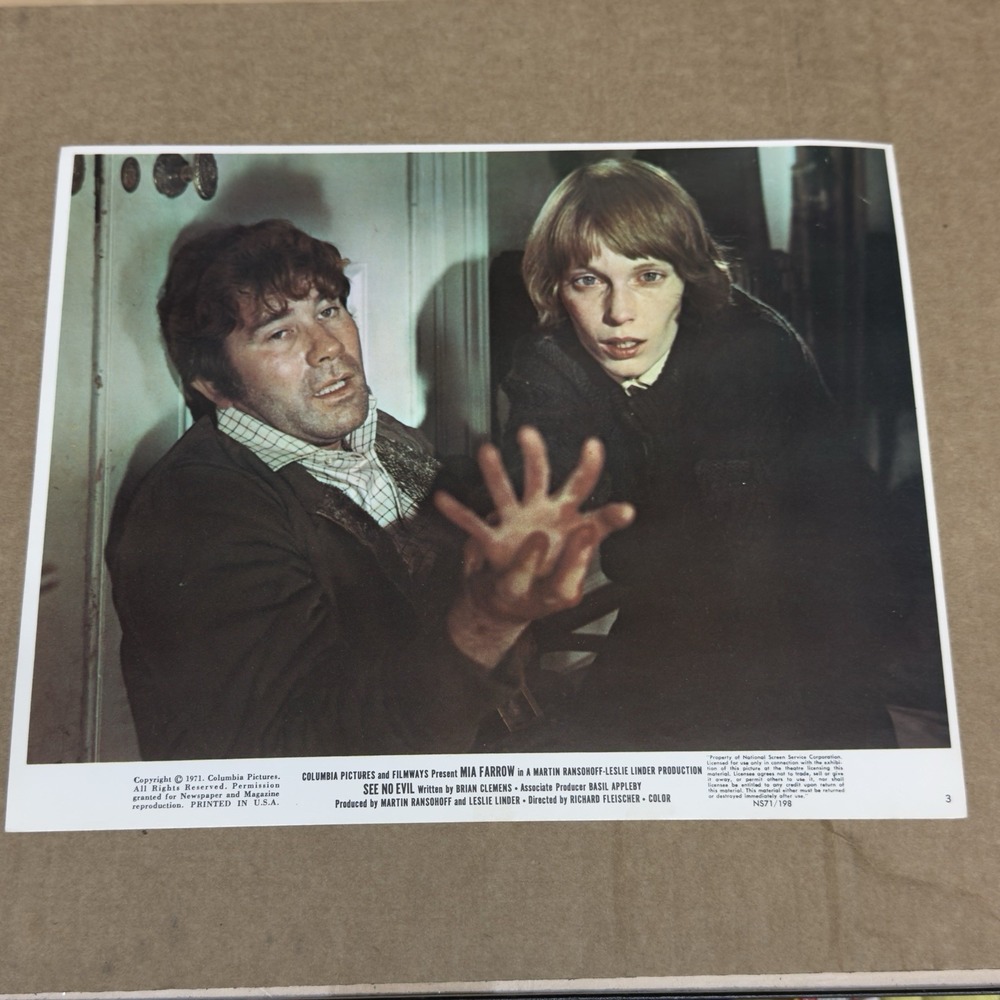 Vintage 1971 See No Evil Movie Promo Photo Mia Farrow Columbia Pictures NS71/198